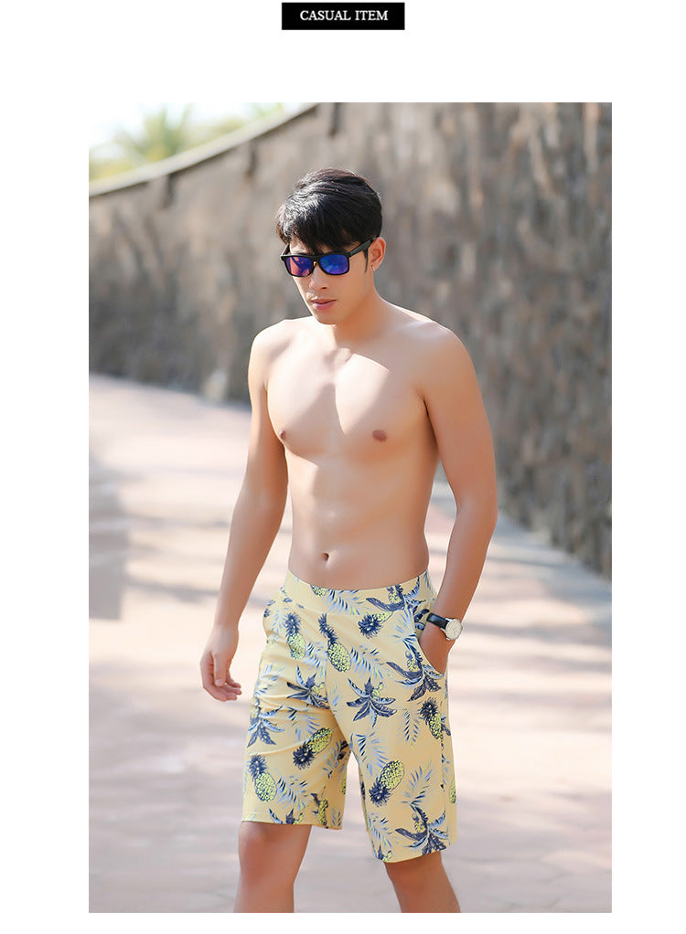 Five-point big pants surfing beach pants men's swimsuit trunks