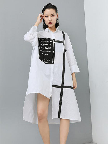 Loose Linen Irregular Long Shirt