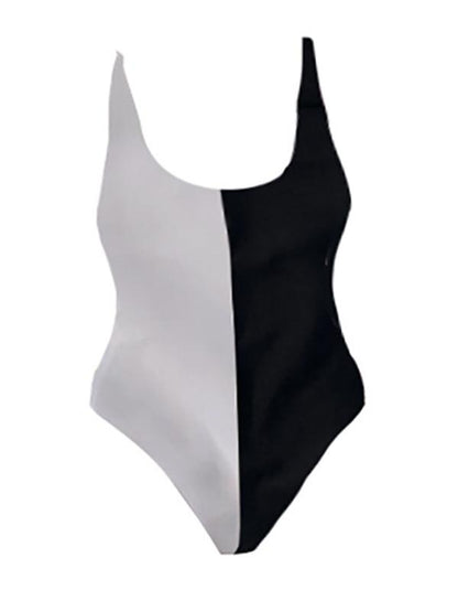 Contrast Color One-piece Swimsuit