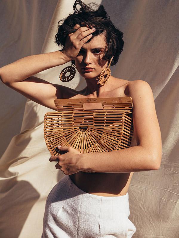 Hand-woven Bamboo Earring Accessories