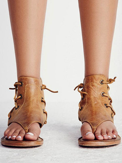 Fashion Bandage Flat Sandals Shoes