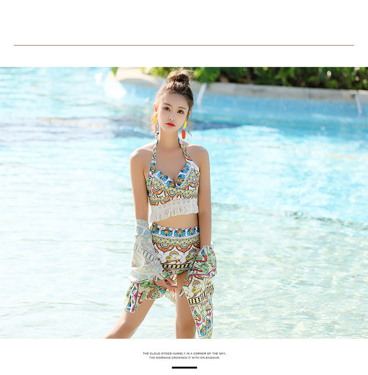 swimwear ladies split bikini+ Men beach pants Couple swimwear