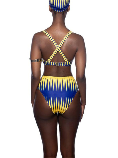 Bandeau High Waist Bikinis Swimwear
