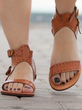 Open Toe Flat Sandals Shoes