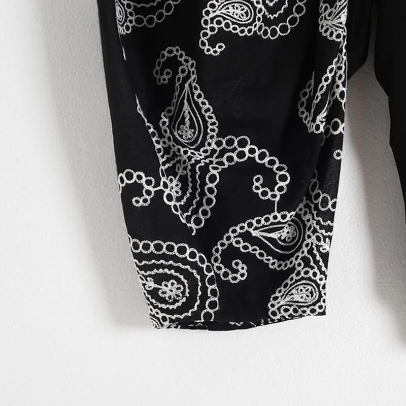 Buykud Casual Loose Embroidery Soft Comfortable Bloomers