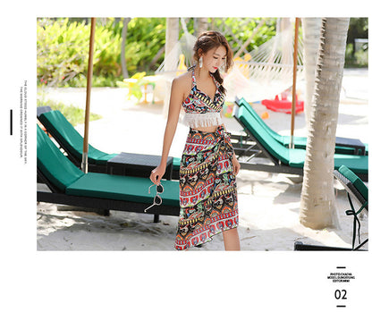 swimwear ladies split bikini+ Men beach pants Couple swimwear