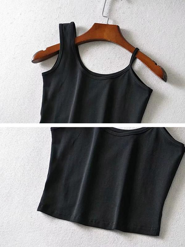 Sexy Solid Wrap Cropped Exposed Navel Vest Top