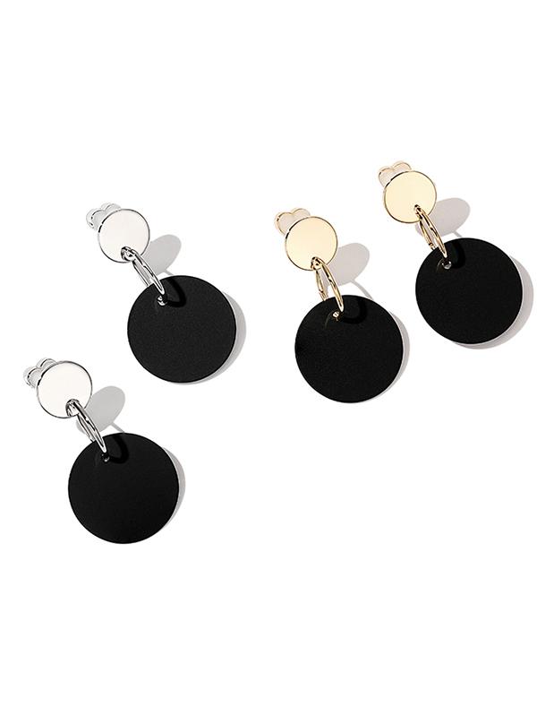 Normcore Black Geometry Earrings