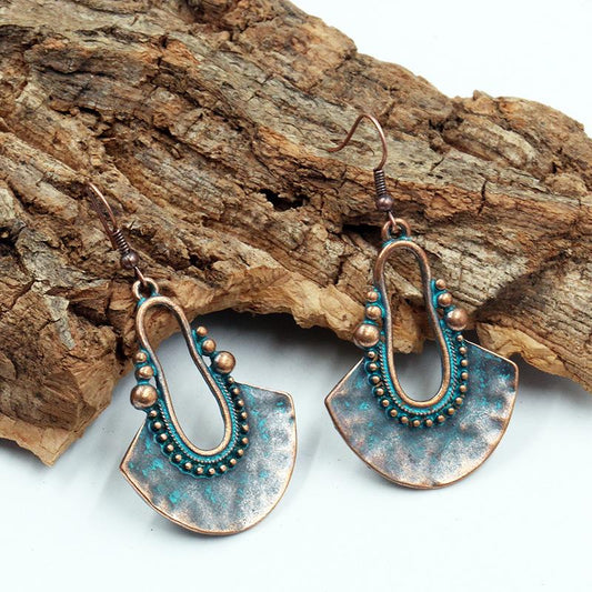 Vintage alloy geometric earrings