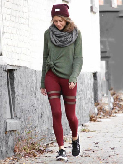 New Chic Mesh Stitching Leggings