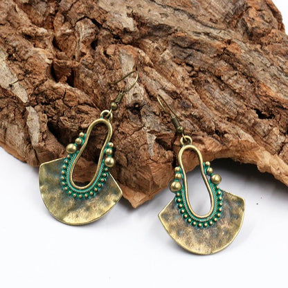 Vintage alloy geometric earrings