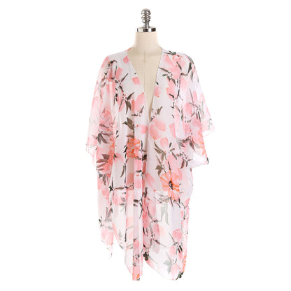 3 Style Chiffon Lemon Pattern Beach Jacket Bikini Swimsuit Cover