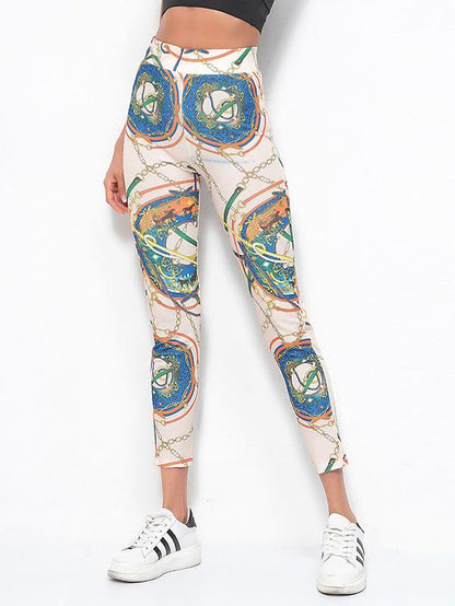Printed Sports High Waisted Leggings