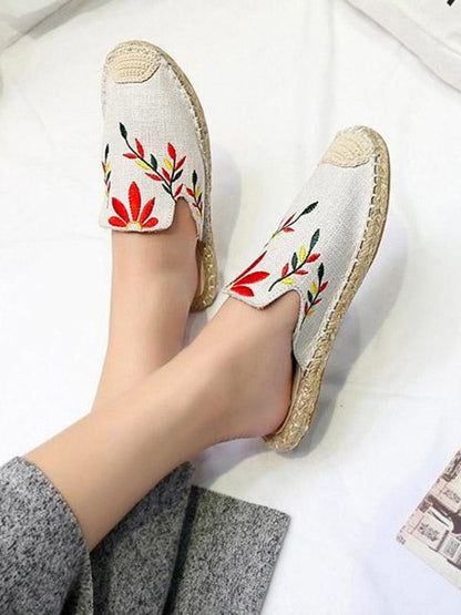 Line-soled Canvas Mules&Slides Shoes