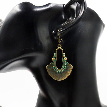 Vintage alloy geometric earrings