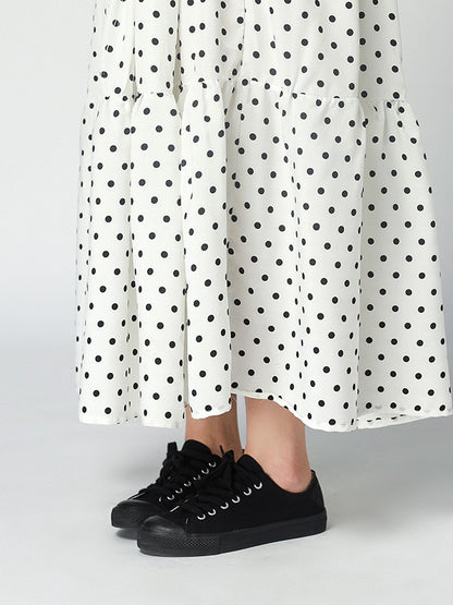 Vintage Polka-Dot Loose Tiered Cake Dress