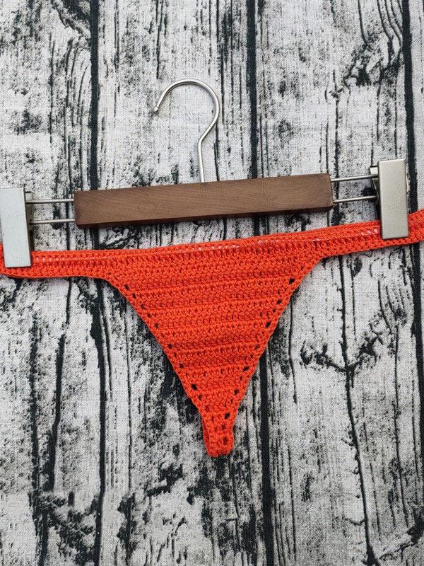 Solid Color Crochet Triangles Briefs