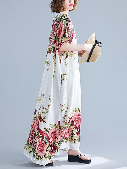Casual Floral Printed Long Dress