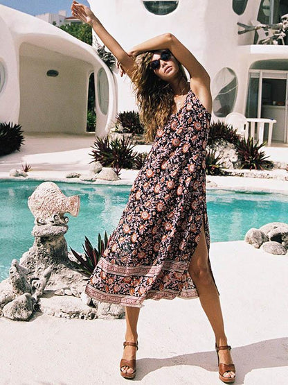Bohemia Condole Belt Midi Dress