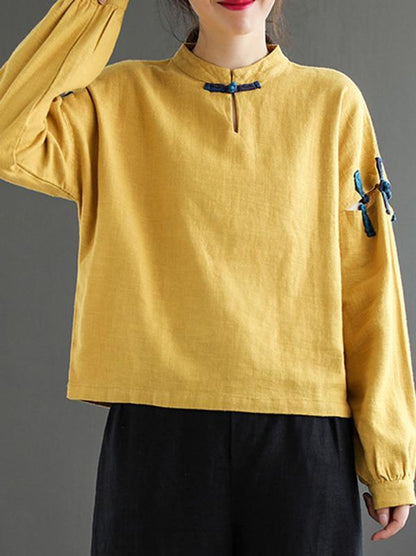 Artistic Retro Long Sleeve T-Shirts Tops