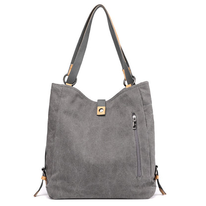 Shoulder bag women's new canvas handbag in spring and summer Multi-functional ladies handbag large-capacity shoulder bag