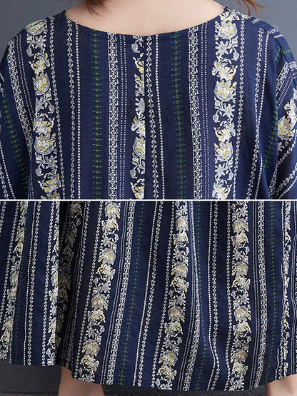 Original Floral Split-Joint Short Sleeve Maxi Dress