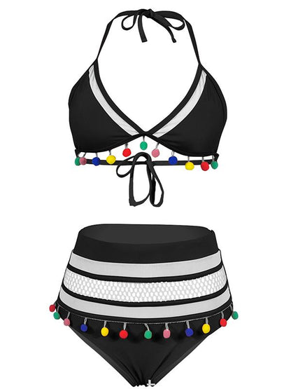 Gauze High Waisted Bikini Swimsuit