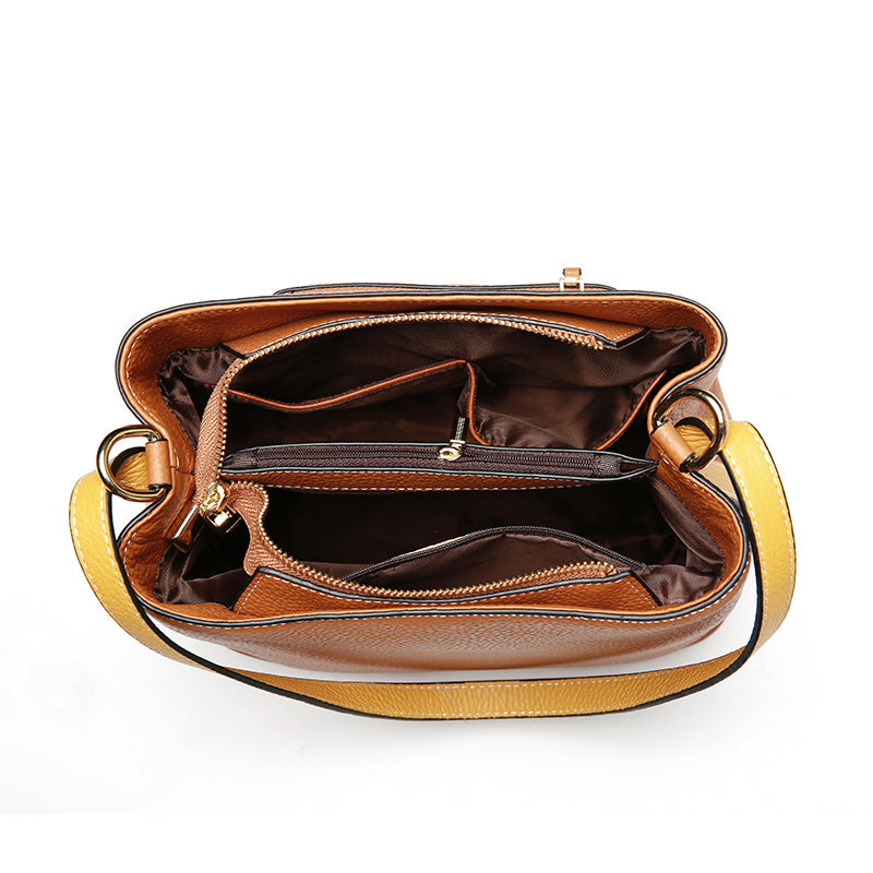 Cowhide Leather Single Shoulder Messenger Bag