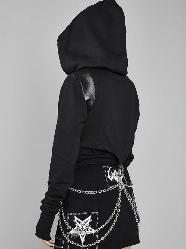 Vintage Solid Zipper Hoodies&Sweatshirt Tops