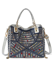 Denim Blue with PU Silver