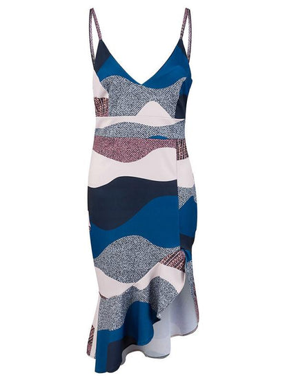 Simple Floral Printed Midi Dress