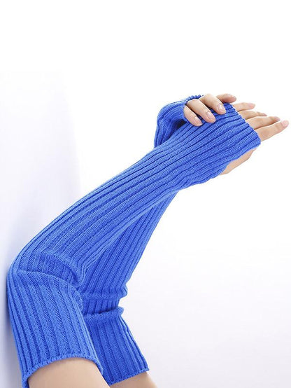 Knitted Solid Color Sleevelet Accessories