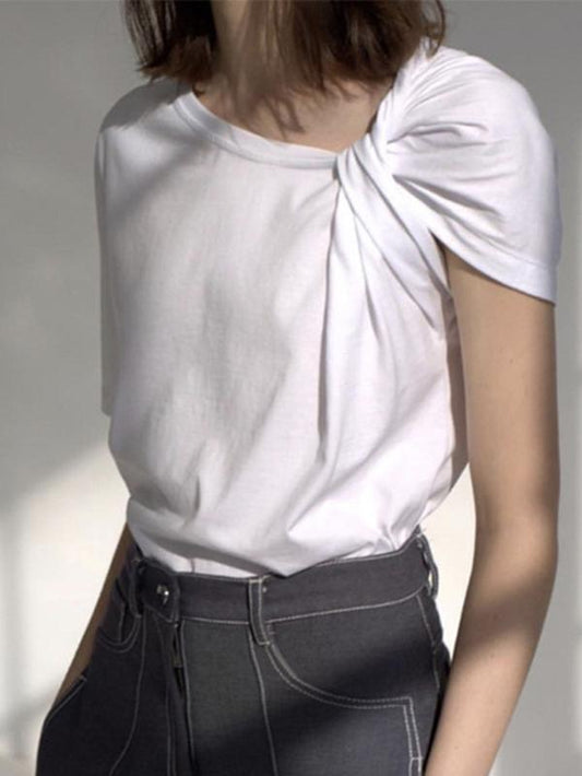 Short Sleeves V-neck Floral Blouses&shirts Tops