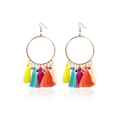 Big circle with Diamond Earrings