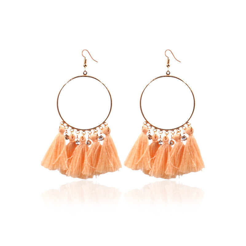 Big circle with Diamond Earrings