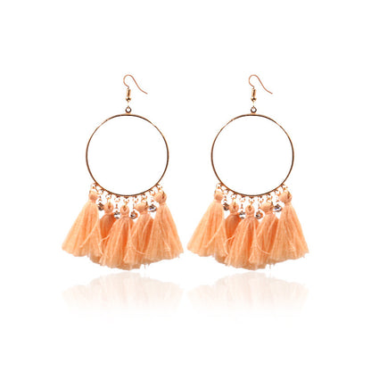 Big circle with Diamond Earrings