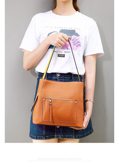 Cowhide Leather Single Shoulder Messenger Bag
