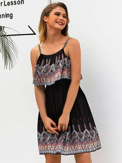 Bohemia Polka-Dot Spathetii Beach Midi Dress