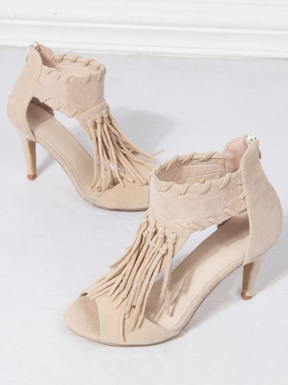 Pretty Tassels Heels Shoes
