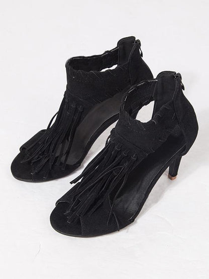 Pretty Tassels Heels Shoes