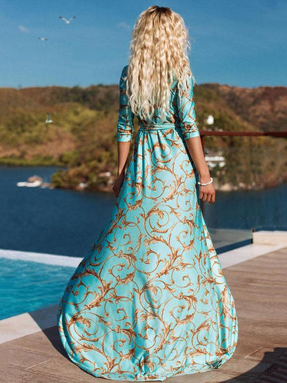 Floral Printed Loose Maxi Dress