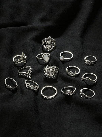 Vintage 14PCS Multi Shape Rings Accessories
