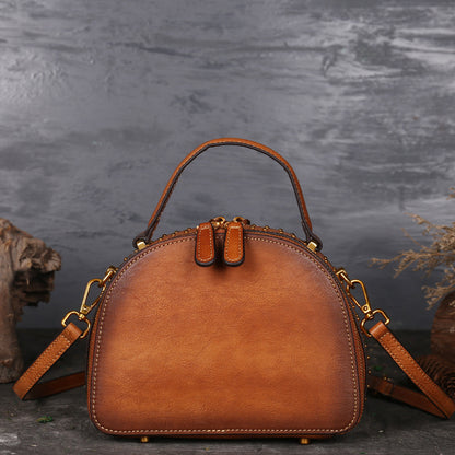 WOMEN GENUINE LEATHER VINTAGE TOTEM DESIGNER HANDBAG SHOULDER BAG
