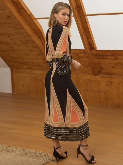 Bohemia Deep V-neck Beach Maxi Dress