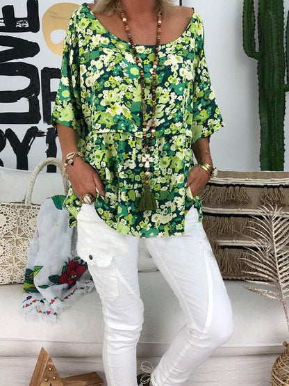 Printed Loose Blouses&Shirts Tops