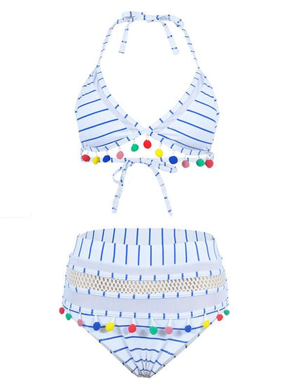 Gauze High Waisted Bikini Swimsuit