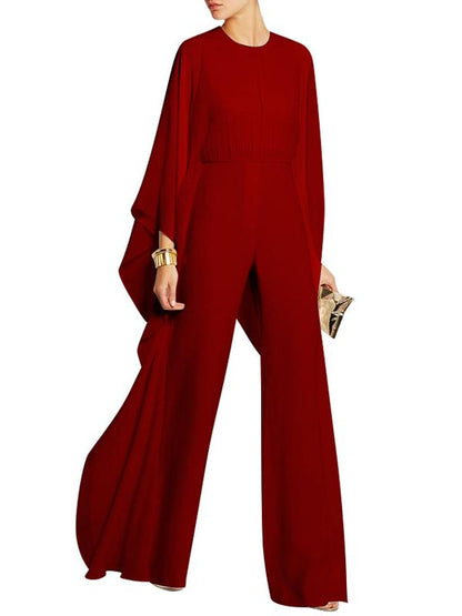 Wide-leg Pants Chiffon Spliced Jumpsuit