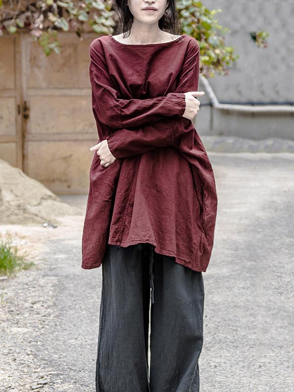 Vintage Casual Linen Cotton Tops