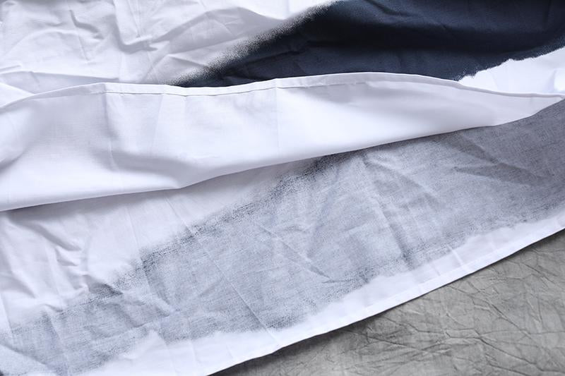 Summer Short Sleeve Stripe Pockets Round Neck pleated Dress