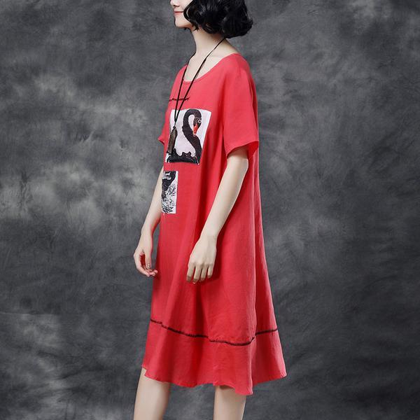 Summer Short Sleeve Pockets Casual Khaki Dress